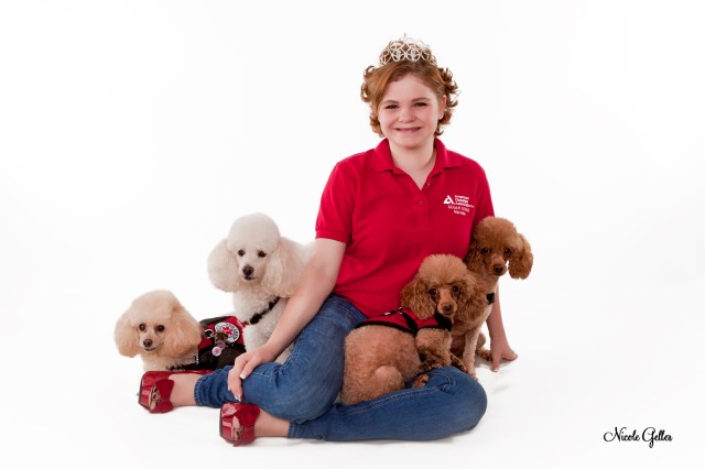 Marissa with (from left) Peaches, Sugar Boy, Lucy Lou and Scarlet O'Hare